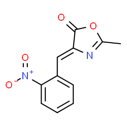 ChemSpider 2D Image | (Z)-2-Methyl-4-(2-nitrobenzylidene)oxazol-5(4H)-one | C11H8N2O4