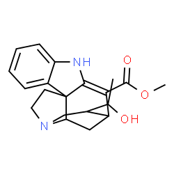 ChemSpider 2D Image | Methyl 19-hydroxy-2,16-didehydrocuran-17-oate  | C20H24N2O3