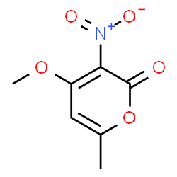 ChemSpider 2D Image | 4-Methoxy-6-methyl-3-nitro-2H-pyran-2-one | C7H7NO5