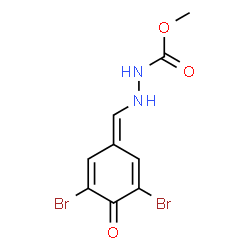 ChemSpider 2D Image | Methyl 2-[(3,5-dibromo-4-oxo-2,5-cyclohexadien-1-ylidene)methyl]hydrazinecarboxylate | C9H8Br2N2O3