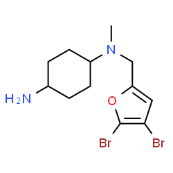 ChemSpider 2D Image | N-[(4,5-Dibromo-2-furyl)methyl]-N-methyl-1,4-cyclohexanediamine | C12H18Br2N2O