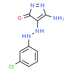 ChemSpider 2D Image | 5-Amino-4-[2-(3-chlorophenyl)hydrazino]-3H-pyrazol-3-one | C9H8ClN5O