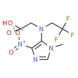 ChemSpider 2D Image | N-(1-Methyl-4-nitro-1H-imidazol-5-yl)-N-(2,2,2-trifluoroethyl)glycine | C8H9F3N4O4