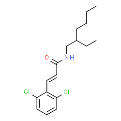 ChemSpider 2D Image | (2E)-3-(2,6-Dichlorophenyl)-N-(2-ethylhexyl)acrylamide | C17H23Cl2NO
