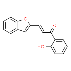 ChemSpider 2D Image | (2E)-3-(1-Benzofuran-2-yl)-1-(2-hydroxyphenyl)-2-propen-1-one | C17H12O3