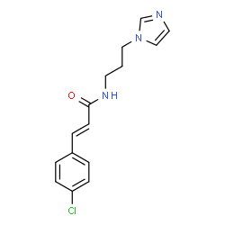 ChemSpider 2D Image | (2E)-3-(4-Chlorophenyl)-N-[3-(1H-imidazol-1-yl)propyl]acrylamide | C15H16ClN3O