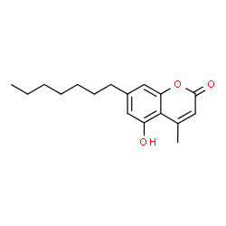 ChemSpider 2D Image | 7-Heptyl-5-hydroxy-4-methyl-2H-chromen-2-one | C17H22O3