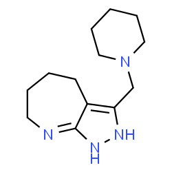 ChemSpider 2D Image | 3-(1-Piperidinylmethyl)-1,2,4,5,6,7-hexahydropyrazolo[3,4-b]azepine | C13H22N4