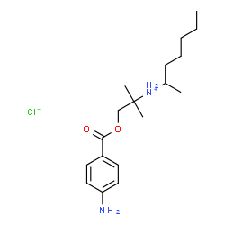 ChemSpider 2D Image | N-{1-[(4-Aminobenzoyl)oxy]-2-methyl-2-propanyl}-2-heptanaminium chloride | C18H31ClN2O2
