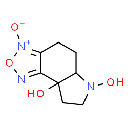 ChemSpider 2D Image | 5,5a,7,8-Tetrahydro-4H-[1,2,5]oxadiazolo[3,4-e]indole-6,8a-diol 3-oxide | C8H11N3O4
