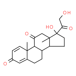 ChemSpider 2D Image | 17,21-Dihydroxypregna-1,4-diene-3,11,20-trione | C21H26O5