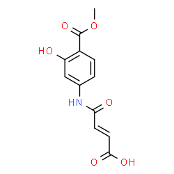 ChemSpider 2D Image | (2E)-4-{[3-Hydroxy-4-(methoxycarbonyl)phenyl]amino}-4-oxo-2-butenoic acid | C12H11NO6