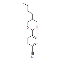 ChemSpider 2D Image | 4-(5-Butyl-1,3-dioxan-2-yl)benzonitrile | C15H19NO2