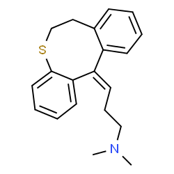 ChemSpider 2D Image | (3Z)-3-(6,7-Dihydro-12H-dibenzo[b,e]thiocin-12-ylidene)-N,N-dimethyl-1-propanamine | C20H23NS