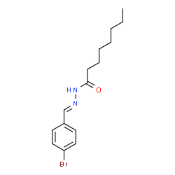 ChemSpider 2D Image | N'-[(E)-(4-Bromophenyl)methylene]octanehydrazide | C15H21BrN2O