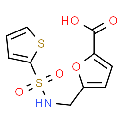 ChemSpider 2D Image | 5-{[(2-Thienylsulfonyl)amino]methyl}-2-furoic acid | C10H9NO5S2