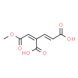ChemSpider 2D Image | (2E,4Z)-4-(2-Methoxy-2-oxoethylidene)-2-pentenedioic acid | C8H8O6