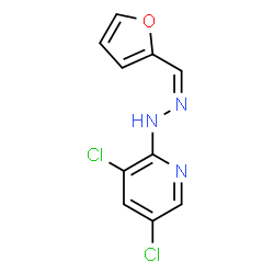 ChemSpider 2D Image | 3,5-Dichloro-2-[(2Z)-2-(2-furylmethylene)hydrazino]pyridine | C10H7Cl2N3O