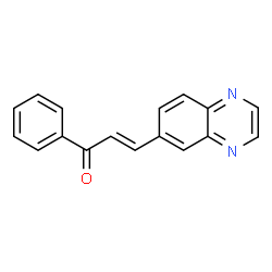 ChemSpider 2D Image | (2E)-1-Phenyl-3-(6-quinoxalinyl)-2-propen-1-one | C17H12N2O