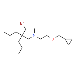 ChemSpider 2D Image | 2-(Bromomethyl)-N-[2-(cyclopropylmethoxy)ethyl]-N-methyl-2-propyl-1-pentanamine | C16H32BrNO