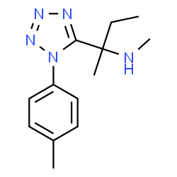 ChemSpider 2D Image | Methyl-[1-methyl-1-(1-p-tolyl-1H-tetrazol-5-yl)-propyl]-amine | C13H19N5