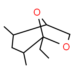 ChemSpider 2D Image | 5-Ethyl-2,4-dimethyl-6,8-dioxabicyclo[3.2.1]octane | C10H18O2