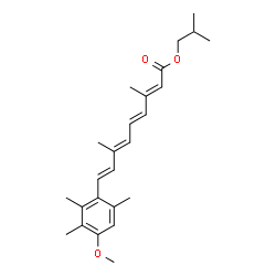 ChemSpider 2D Image | Isobutyl (2E,4E,6E,8E)-9-(4-methoxy-2,3,6-trimethylphenyl)-3,7-dimethyl-2,4,6,8-nonatetraenoate | C25H34O3