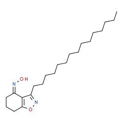 ChemSpider 2D Image | (4Z)-N-Hydroxy-3-pentadecyl-6,7-dihydro-1,2-benzoxazol-4(5H)-imine | C22H38N2O2