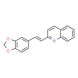 ChemSpider 2D Image | 2-(2-(1,3-Benzodioxol-5-yl)vinyl)quinoline | C18H13NO2