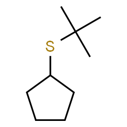 ChemSpider 2D Image | Sulfide, tert-butyl cyclopentyl | C9H18S