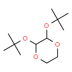 ChemSpider 2D Image | 2,3-Bis[(2-methyl-2-propanyl)oxy]-1,4-dioxane | C12H24O4