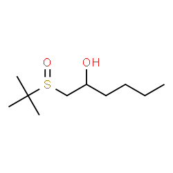 ChemSpider 2D Image | 1-[(2-Methyl-2-propanyl)sulfinyl]-2-hexanol | C10H22O2S