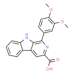 ChemSpider 2D Image | 1-(3,4-Dimethoxyphenyl)-9H-beta-carboline-3-carboxylic acid | C20H16N2O4