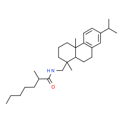 ChemSpider 2D Image | N-(Abieta-8,11,13-trien-18-yl)-2-methylheptanamide | C28H45NO