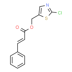 ChemSpider 2D Image | (2-Chloro-1,3-thiazol-5-yl)methyl (2E)-3-phenylacrylate | C13H10ClNO2S