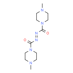 ChemSpider 2D Image | (E)-1,2-Diazenediylbis[(4-methyl-1-piperazinyl)methanone] | C12H22N6O2