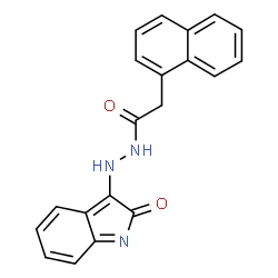 ChemSpider 2D Image | 2-(1-Naphthyl)-N'-(2-oxo-2H-indol-3-yl)acetohydrazide | C20H15N3O2