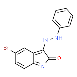 ChemSpider 2D Image | 5-Bromo-3-(2-phenylhydrazino)-2H-indol-2-one | C14H10BrN3O