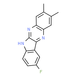 ChemSpider 2D Image | 9-Fluoro-2,3-dimethyl-6H-indolo[2,3-b]quinoxaline | C16H12FN3