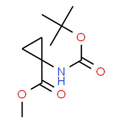 ChemSpider 2D Image | methyl 1-(tert-butoxycarbonylamino)cyclopropanecarboxylate | C10H17NO4