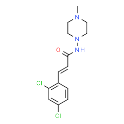 ChemSpider 2D Image | (2E)-3-(2,4-Dichlorophenyl)-N-(4-methyl-1-piperazinyl)acrylamide | C14H17Cl2N3O