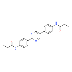 ChemSpider 2D Image | N,N'-(2,5-Pyrimidinediyldi-4,1-phenylene)dipropanamide | C22H22N4O2