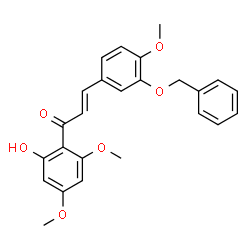 ChemSpider 2D Image | 3-(3-(Benzyloxy)-4-methoxyphenyl)-1-(2-hydroxy-4,6-dimethoxyphenyl)-2-propen-1-one | C25H24O6