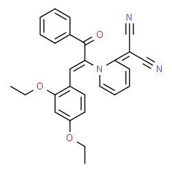 ChemSpider 2D Image | {1-[(1Z)-1-(2,4-Diethoxyphenyl)-3-oxo-3-phenyl-1-propen-2-yl]-2(1H)-pyridinylidene}malononitrile | C27H23N3O3