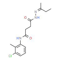 ChemSpider 2D Image | 4-[(2Z)-2-(2-Butanylidene)hydrazino]-N-(3-chloro-2-methylphenyl)-4-oxobutanamide | C15H20ClN3O2