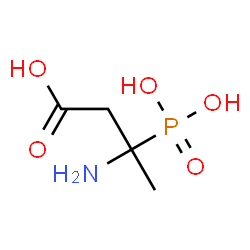 ChemSpider 2D Image | 3-Amino-3-phosphonobutanoic acid | C4H10NO5P