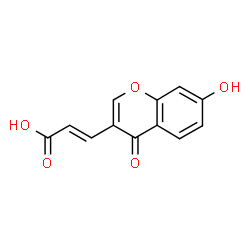ChemSpider 2D Image | (2E)-3-(7-Hydroxy-4-oxo-4H-chromen-3-yl)acrylic acid | C12H8O5