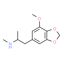 ChemSpider 2D Image | 1-(7-Methoxy-1,3-benzodioxol-5-yl)-N-methyl-2-propanamine | C12H17NO3
