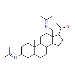 ChemSpider 2D Image | 3,18-Bis(isopropylideneamino)pregnan-20-ol | C27H46N2O
