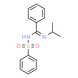 ChemSpider 2D Image | N'-Isopropyl-N-(phenylsulfonyl)benzenecarboximidamide | C16H18N2O2S